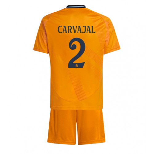 Dětský fotbalový dres Real Madrid Daniel Carvajal #2 2024-25 Venkovní Krátký Rukáv (+ trenýrky)